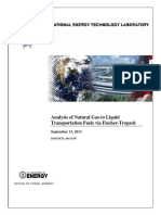 Analysis of Natural Gas To Liquid Transportation Fuels Via Fischer Tropsch