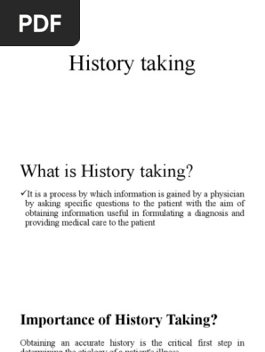 History taking