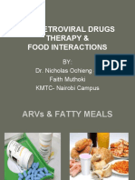 Drugs, ARVs Therapy and Food Interactions in HIV