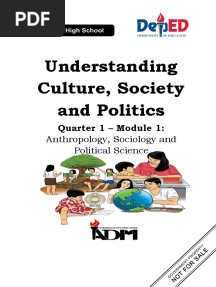 Understanding Culture, Society and Politics: Quarter 1 - Module 1