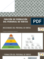 Funcion de Capacitación Del Personal de Ventas