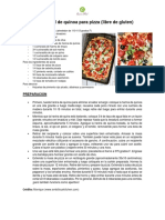 Pan Integral de Quinoa para Pizza (Libre de Gluten) : Ingredientes