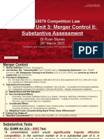 Lecture 9 - Merger Control II