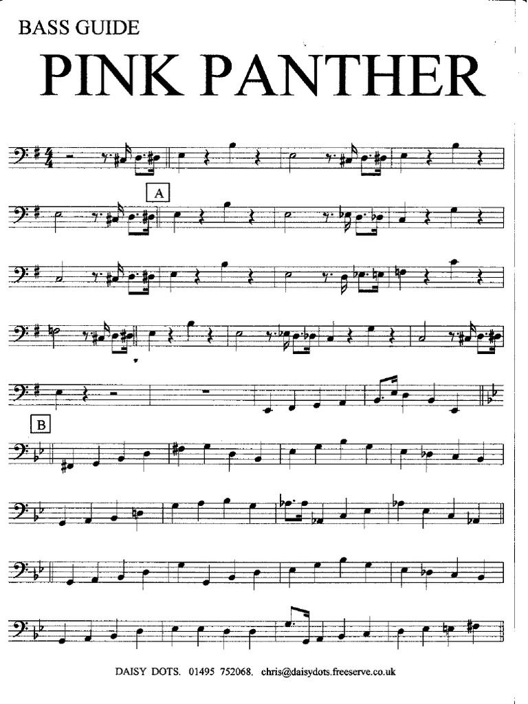 Pink Panther Bass PDF