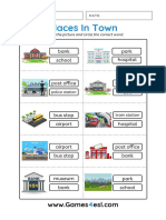 Places in Town Worksheet 2