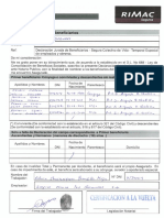 Declaración Jurada de Beneficiarios Vida Ley