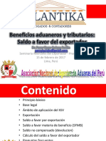 Beneficios Aduaneros y Tributarios Saldo a Favor Del Exportador