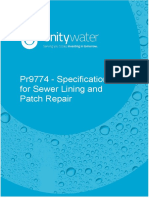 Pr9774 - Specification For Sewer Lining and Patch Repair