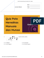 Quiz Pola Hereditas Manusia Dan Mutasi Kelas XII IPA