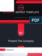 Black Red Simple Business PowerPoint Templates