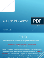 Aula 9_ PPHO e APPCC. Disciplina_ Higiene, Vigilância e Controle de Alimentos