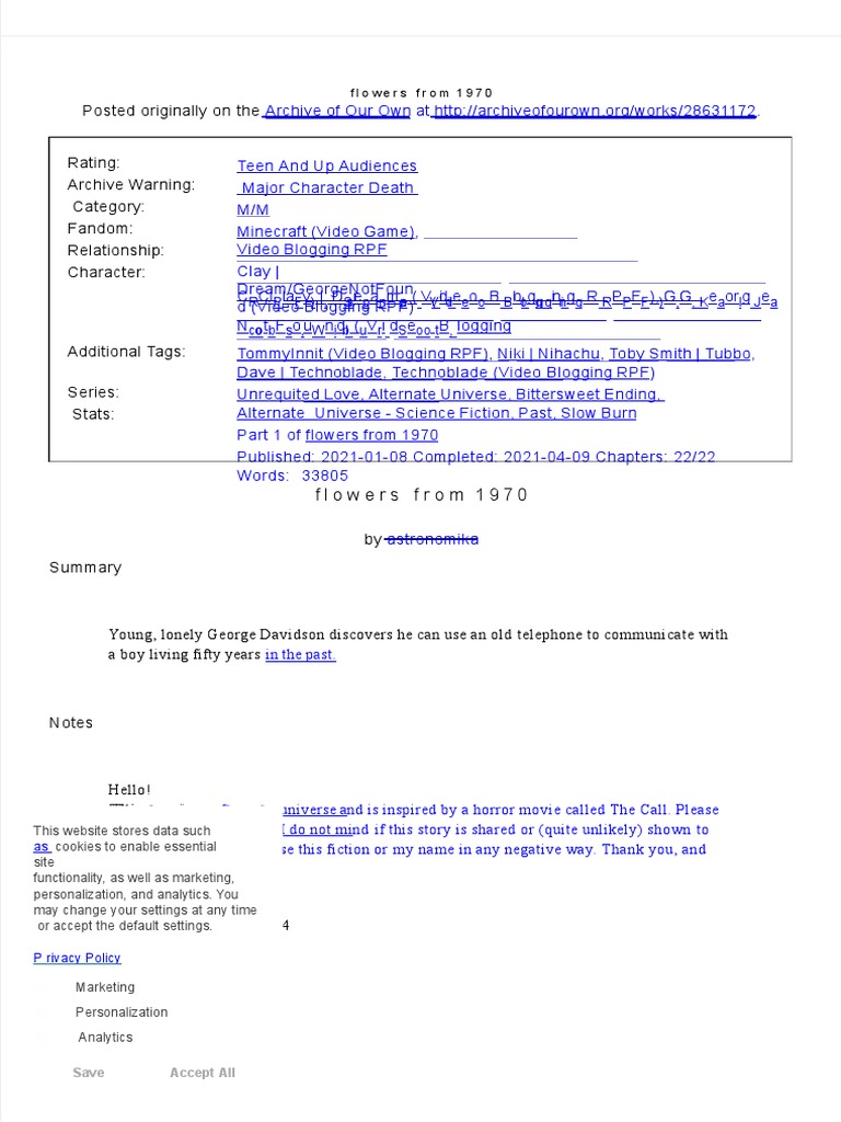 Flowers From 1970 PDF Analytics Http Cookie
