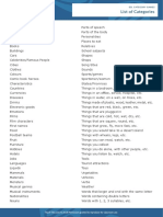 List of Categories