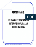 Pertemuan 13 Peranan Perdagangan Internasional Dalam Perekonomian