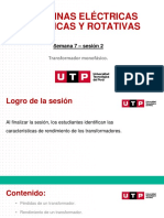 Máquinas Eléctricas Estáticas Y Rotativas: Semana 7 - Sesión 2