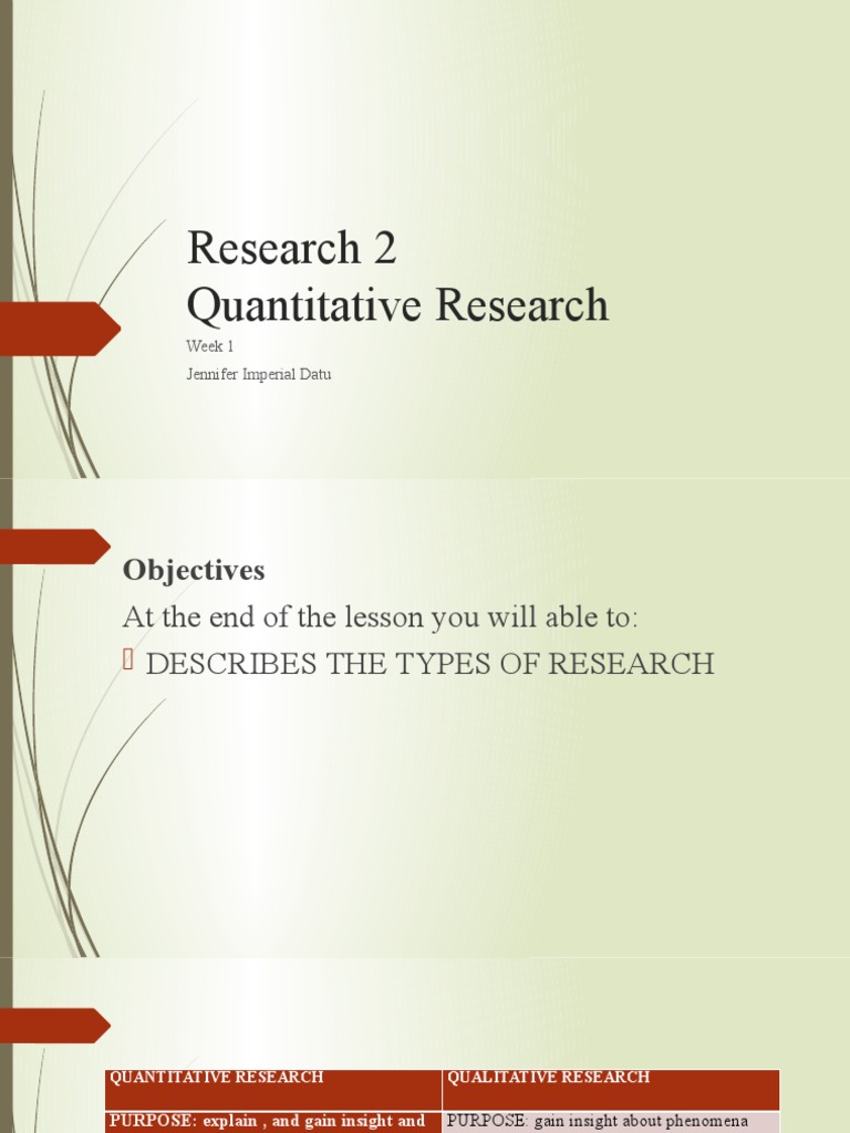Research 2 SAMPLE | PDF | Quantitative Research | Survey Methodology