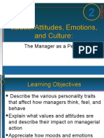 Chap 03 Values Attitudes Emotions and Culture The Manager As Person