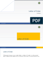 Meeting 6 - Letter of Order