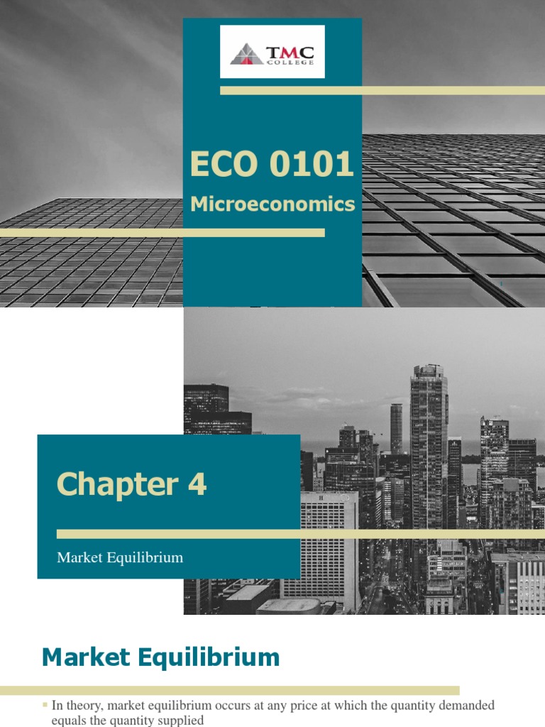 Lecture 4 Market Equilibrium | PDF | Supply And Demand | Economic ...