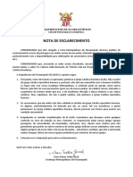 Nota de Esclarecimento Sobre Pe Fabrício - Igreja Católica Brasileira