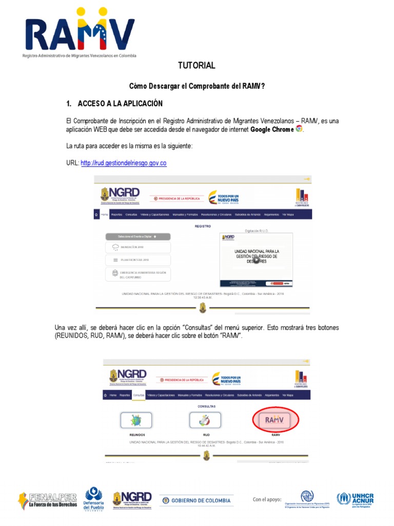 9830 Tutorial Descarga Comprobante Ramv | PDF | Desarrollo de software ...