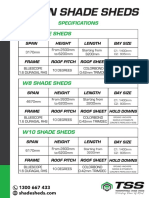 Urban Shade Shed Specifications Guide