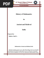 Mathematics in Ancient and Medieval India