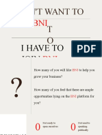 I Dont Want To Join BNI - BNI Education Slot
