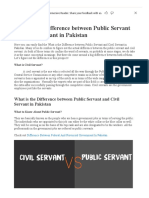 What Is The Difference Between Public Servant and Civil Servant in Pakistan