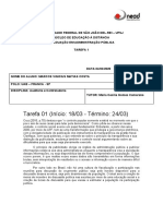 Tarefa 01 - Auditoria e Controladoria