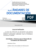 Auditoria de Sistema - Estandares de Documentacion - Exposicion