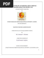 Download Project of Brand Awareness By Sushant Final  by Ssushant Madane SN54514379 doc pdf