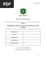 Lab 4 Performance Measures of The First and Second Order Systems