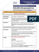 NORADRENALINE (Norepinephrine) : Presentation Description