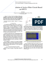 Design and Simulation of Active Filter Circuit Based On OP275