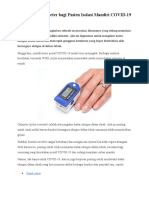 Pentingnya Oximeter Bagi Pasien Isolasi Mandiri COVID