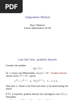 Subgradient Method: Ryan Tibshirani Convex Optimization 10-725