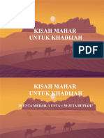 Kisah Mahar Untuk Khadijah