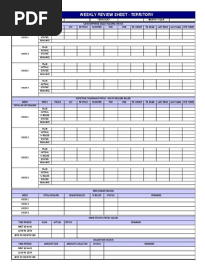 3. Weekly Review Sheet