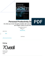 Personal Productivity Secrets