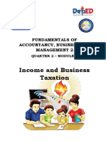 Grade 12 Fundamentals of Accountancy, Business and Management 2 Quarter 2 – Module 3 Income and Business Taxation