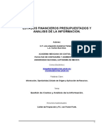 Estados Financieros Presupuestados Y Analisis de La Informacion