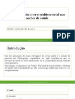 Colaboração Inter e Multisectorial Nas Acções de Saúde