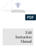 E-60 Instruction Manual: Technical Service Department