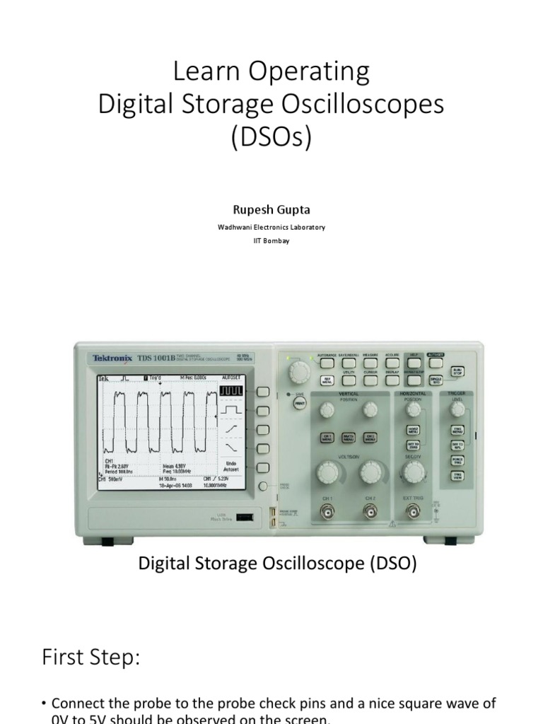 Learn Operating Digital Storage Oscilloscopes (Dsos) Rupesh Gupta
