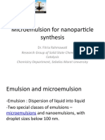 Microemulsion for nanoparticle synthesis