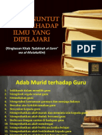 03-Adab Penuntut Ilmu-Adab Kepada Ilmu Yang Dipelajari