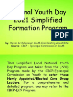 National Youth Day 2021 Simplified Formation Program