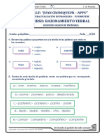 Examen Bimestral de Razonamiento Verbal IV Bimestre