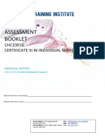 Student Assessment Booklet: CHC33015 Certificate Iii in Individual Support